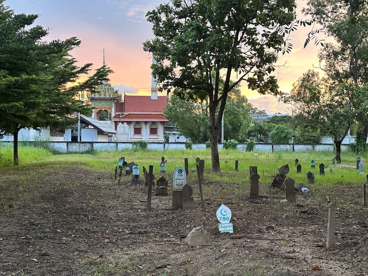 A Muslim cemetery in Mae Sot.