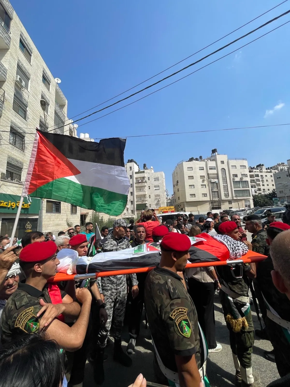 A public funeral procession for Ayşenur in Nablus, Palestine
